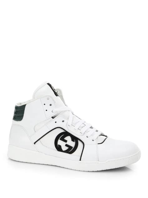 gucci white high top sneakers mens